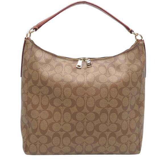 Coach Signature 2-Way Bag, Women's Handbag, F34910, PVC, Brown - Picture 2 of 10